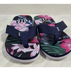 Hurley Flip Flops  Womens Size 7 Foral NEW Without Tags